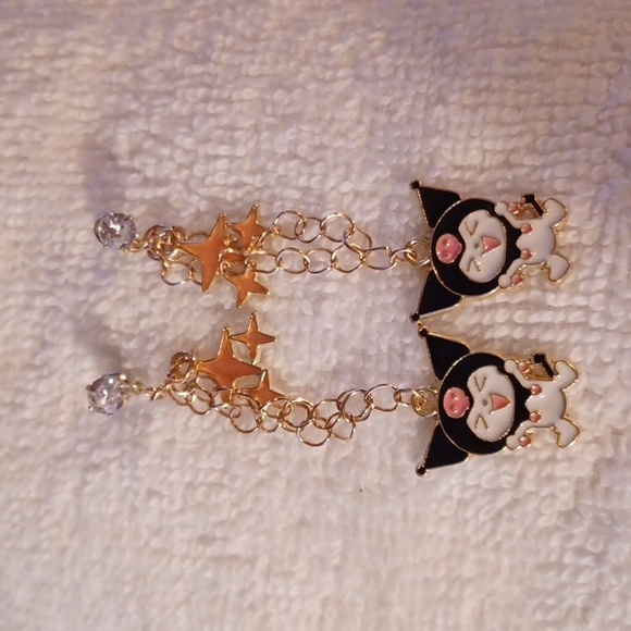 Hand Crafted Hello Kitty's Kuromi Starlight Earrings - Picture 1 of 9